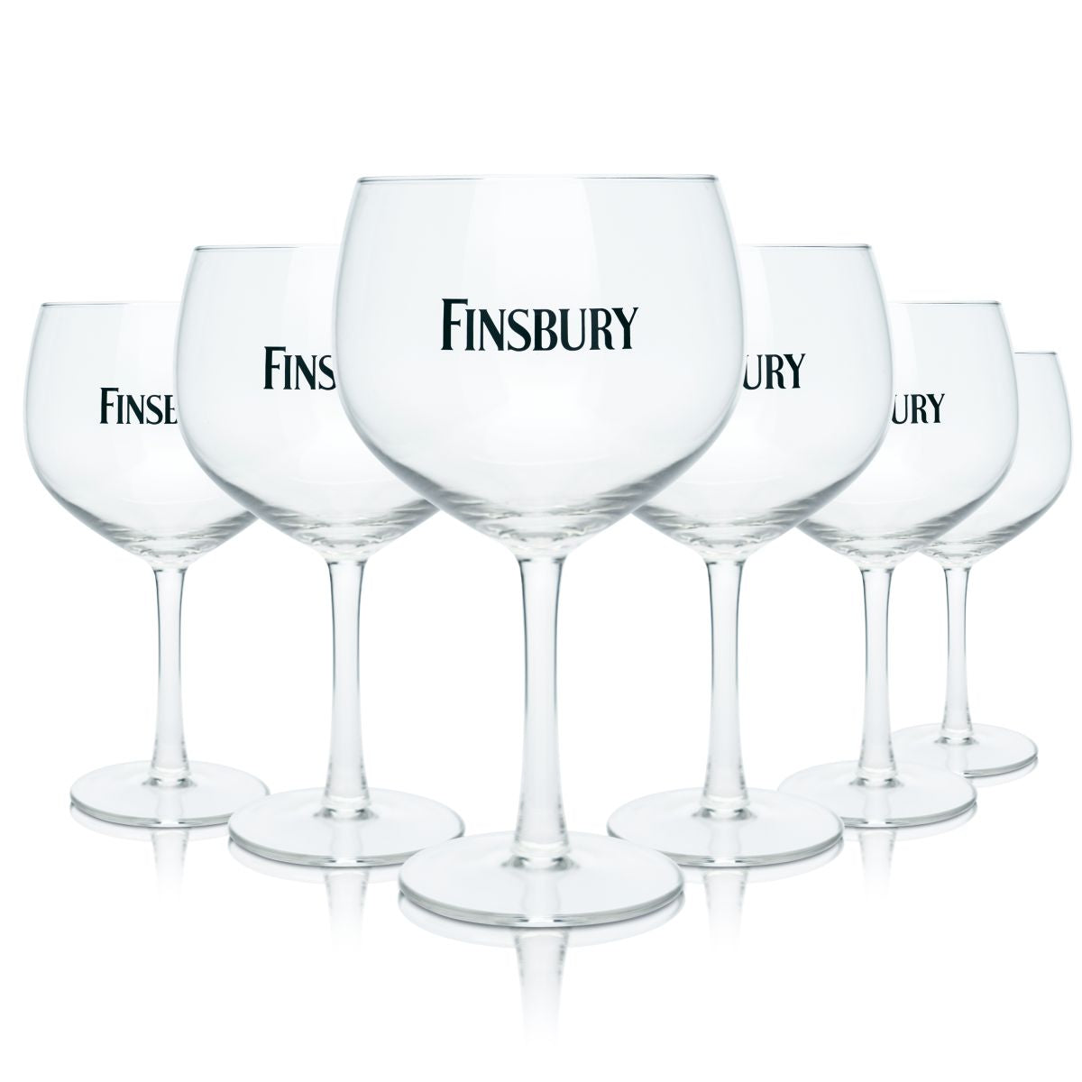 6 bicchieri da gin tonic Finsbury 0,6 l, bicchieri a calice con stelo, set da aperitivo