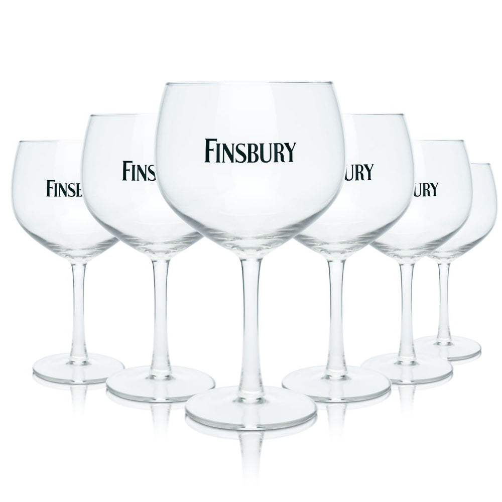6 bicchieri da gin tonic Finsbury 0,6 l, bicchieri a calice con stelo, set da aperitivo