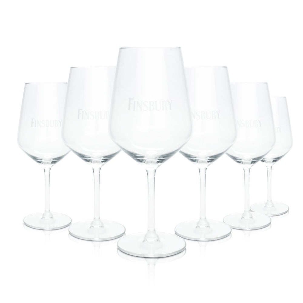 6 bicchieri da cocktail Finsbury in vetro da 0,53 l per gin tonic, bicchieri da cocktail, bicchieri da vino, gin fizz