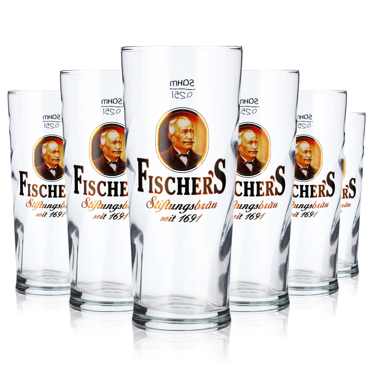 6 bicchieri da birra Fischer Bicchieri da birra Willi 0,25 l Bicchieri Willi Sahm – Vista 5