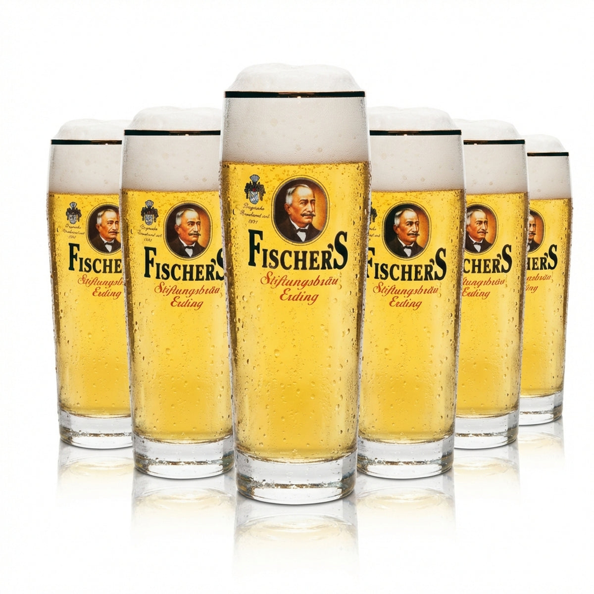 6 bicchieri da birra Fischer Willy Becher 0,5 l Rastal