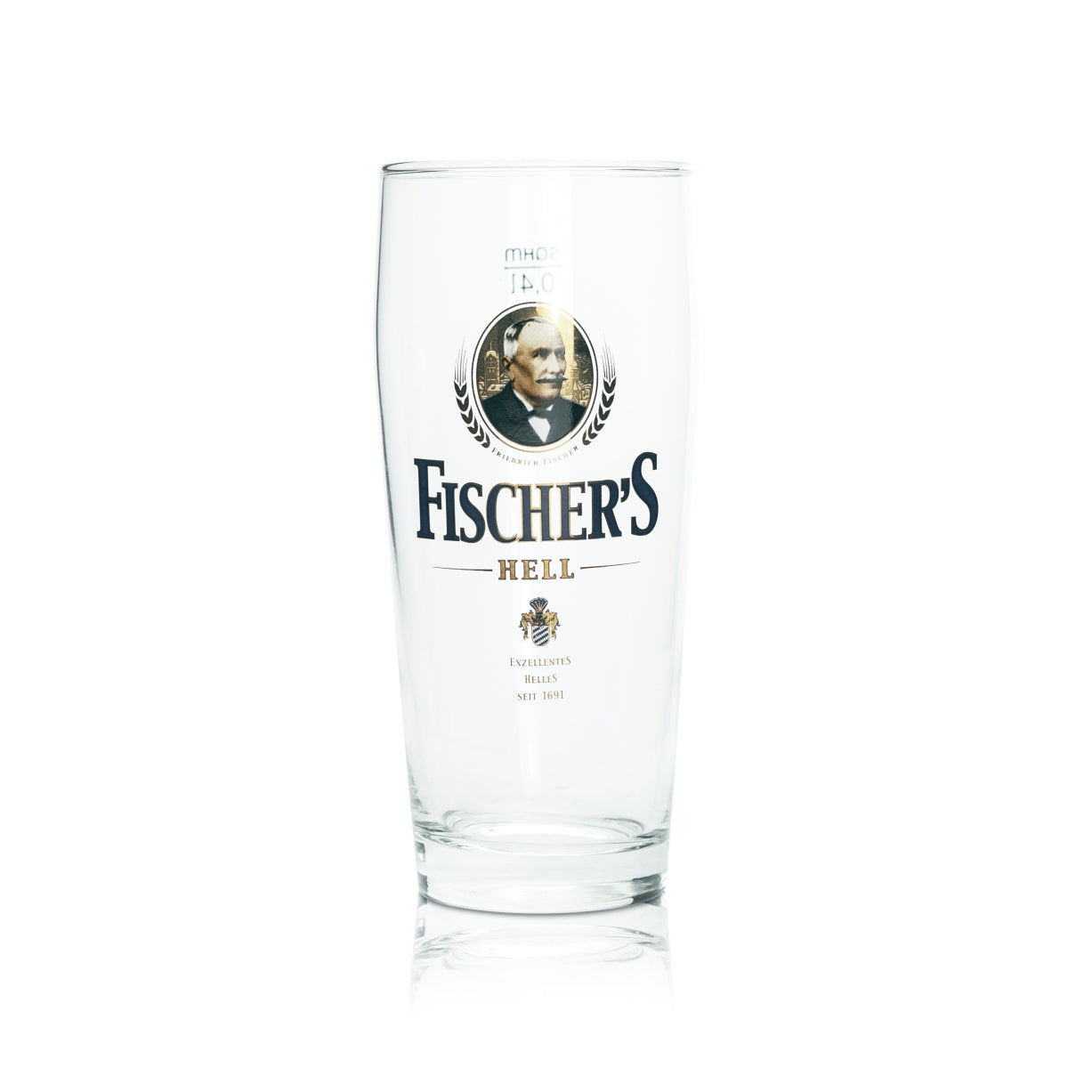 6 bicchieri Fischer 0,4 l Willy Becher Bicchieri da birra chiara Calibrati Gastronomia Birrificio – Vista 2