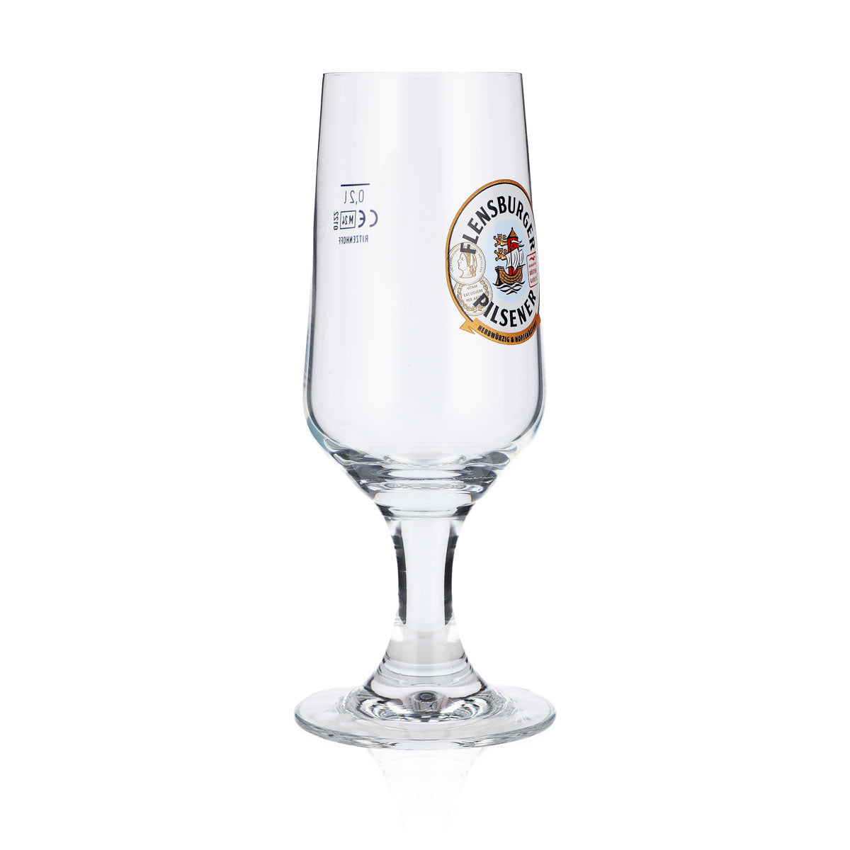 6 bicchieri da birra Flensburg da 0,2 l Bicchieri da birra Bicchiere a calice "Herbwürzig Hopfenbetont" – Vista 3