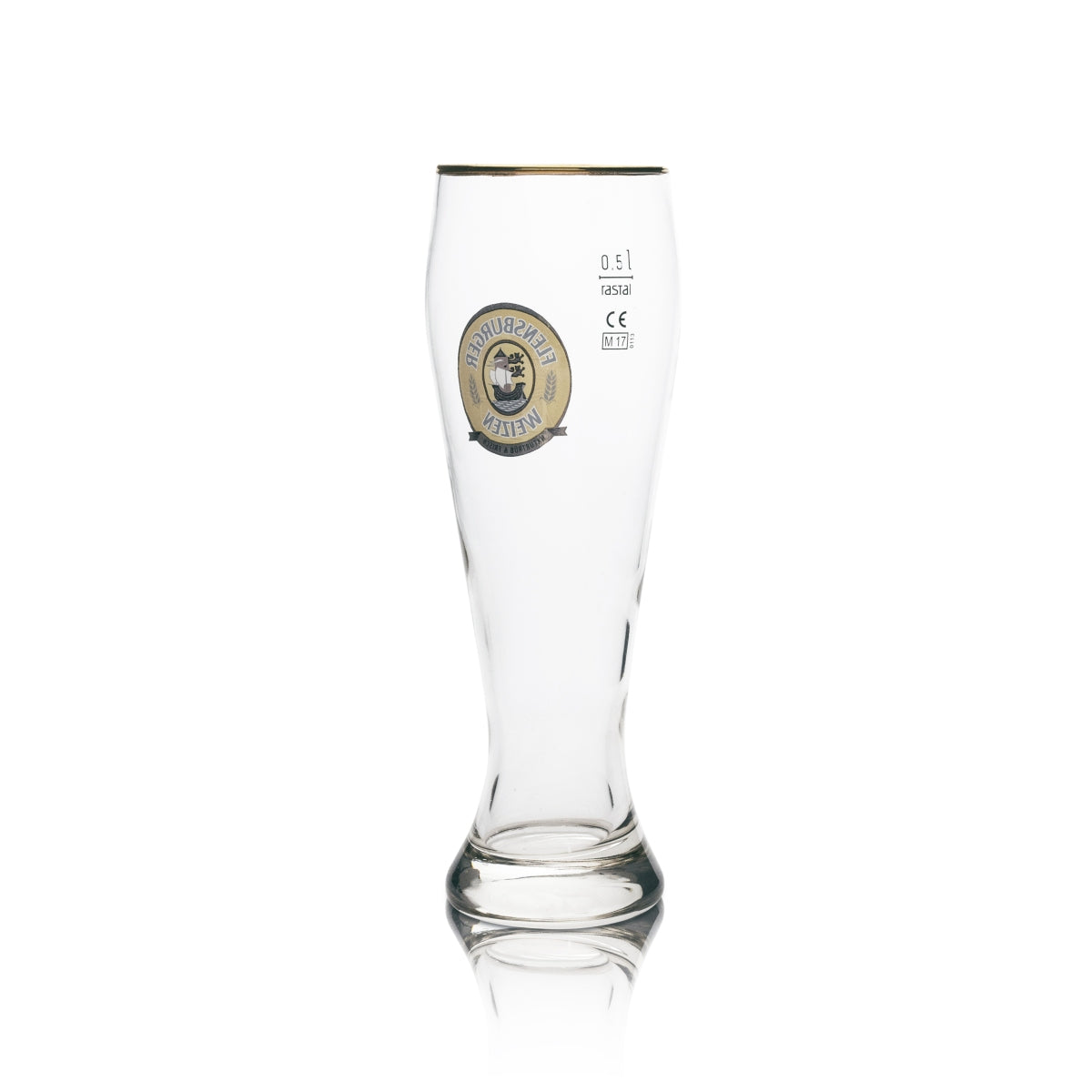 6 bicchieri da birra Flensburger Weizen 0,5 l con bordo dorato – Vista 3
