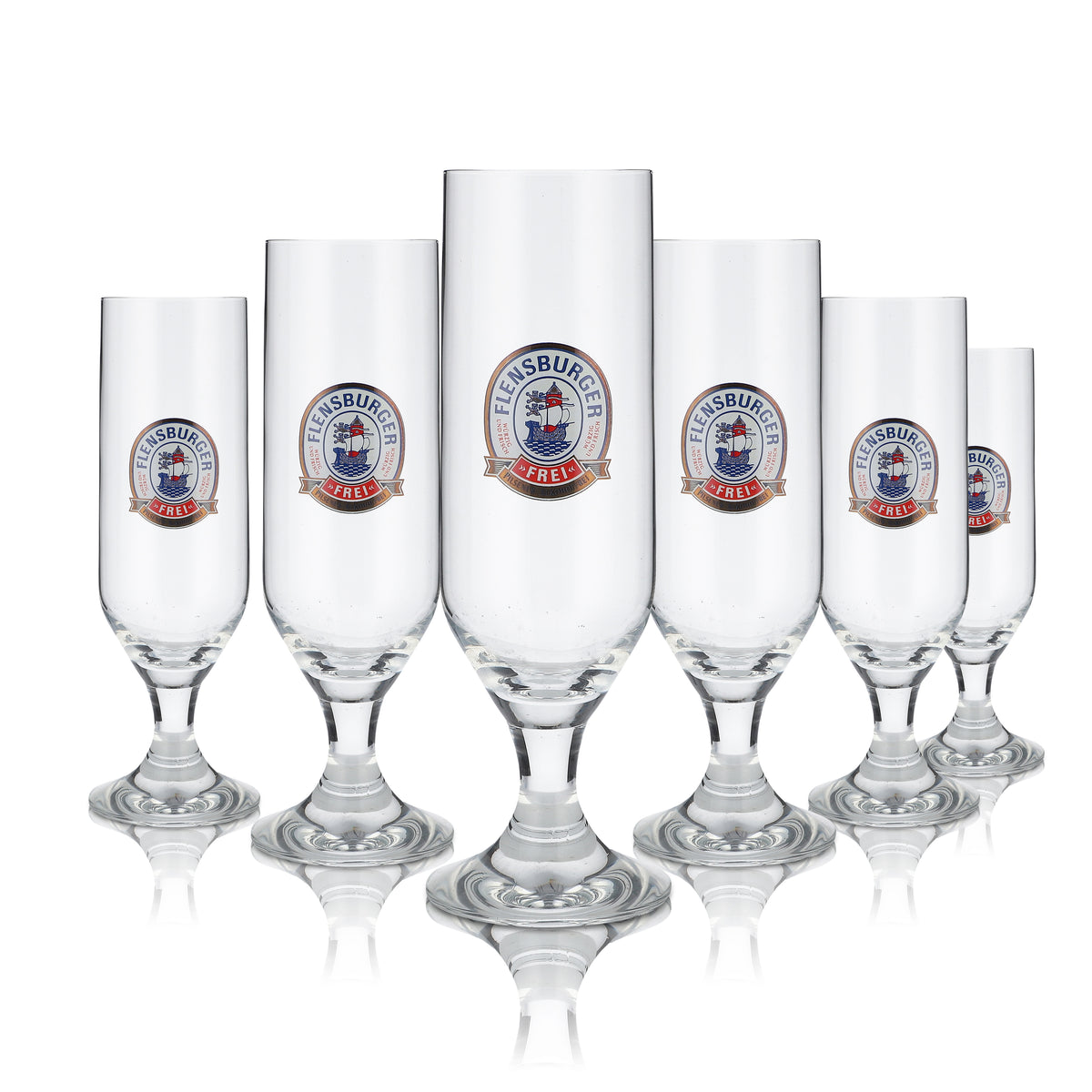 6 bicchieri Flensburg da 0,25 l Bicchieri da birra Pils Coppa Bordo dorato Set di bicchieri analcolici – Vista 4