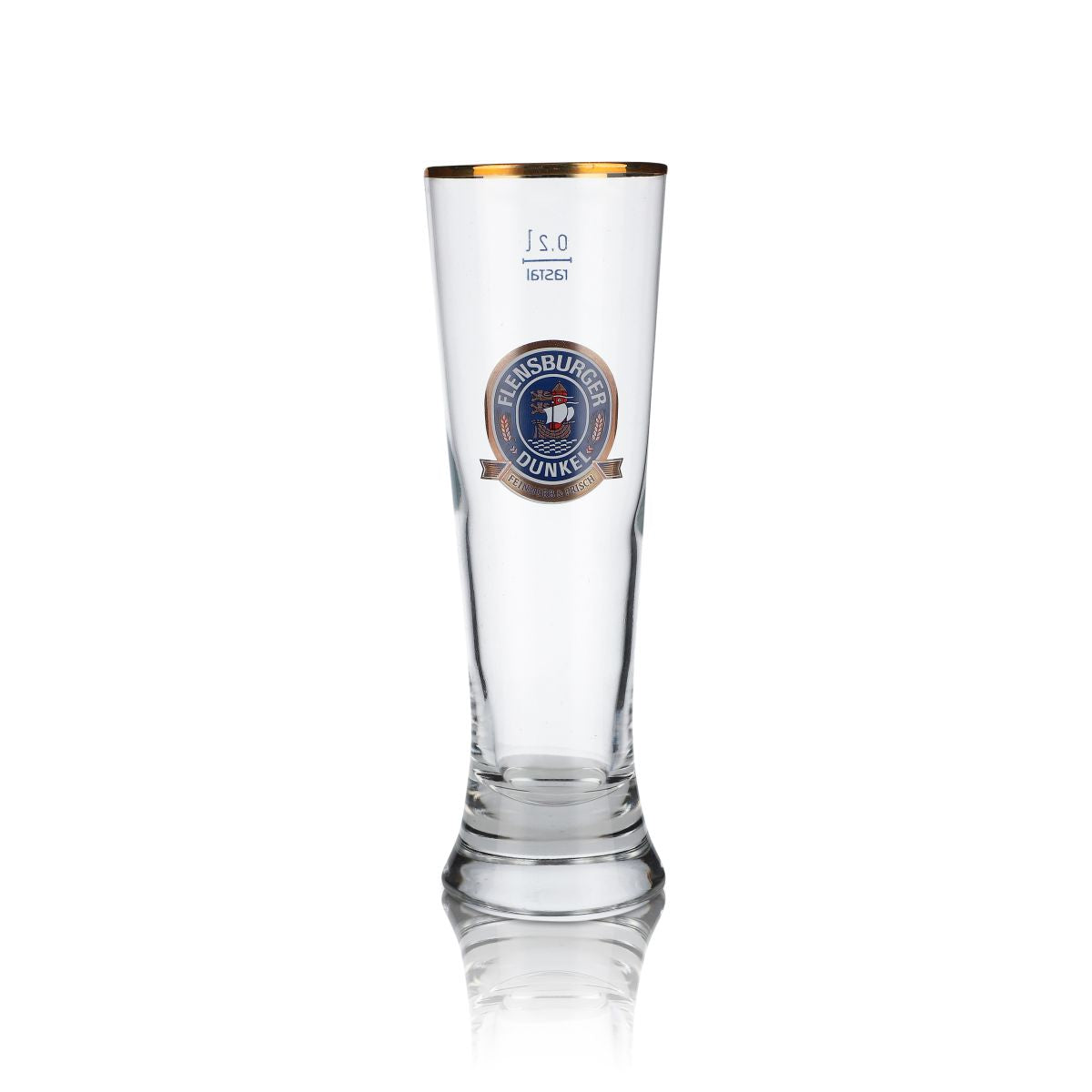 6 bicchieri da birra Flensburger da 0,2 l Merkur Tulpe Pilsener Dunkel – Vista 2