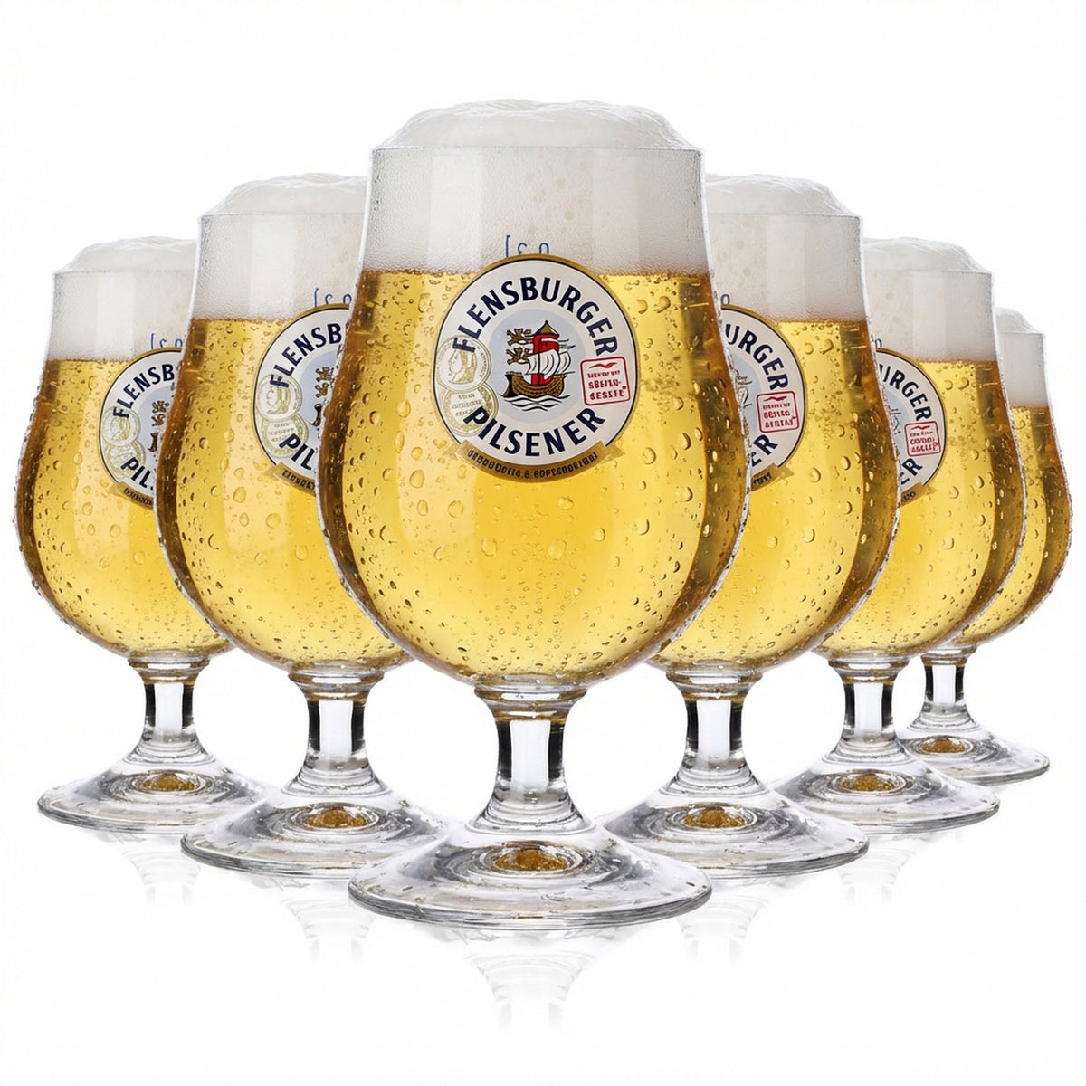6 bicchieri da birra Flensburg da 0,3 l Bicchieri da birra Bicchieri sferici "Lüttich 2024"