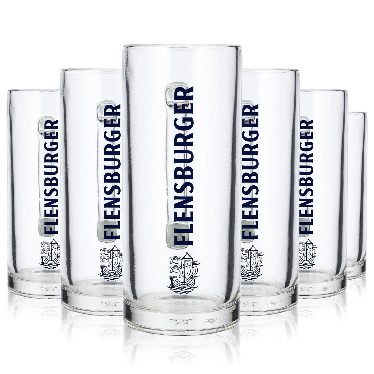 6 bicchieri da birra Flensburger Pilsener Glas Bierseidel Bicchiere da birra 0,4 l Brocca Rastal – Vista 7