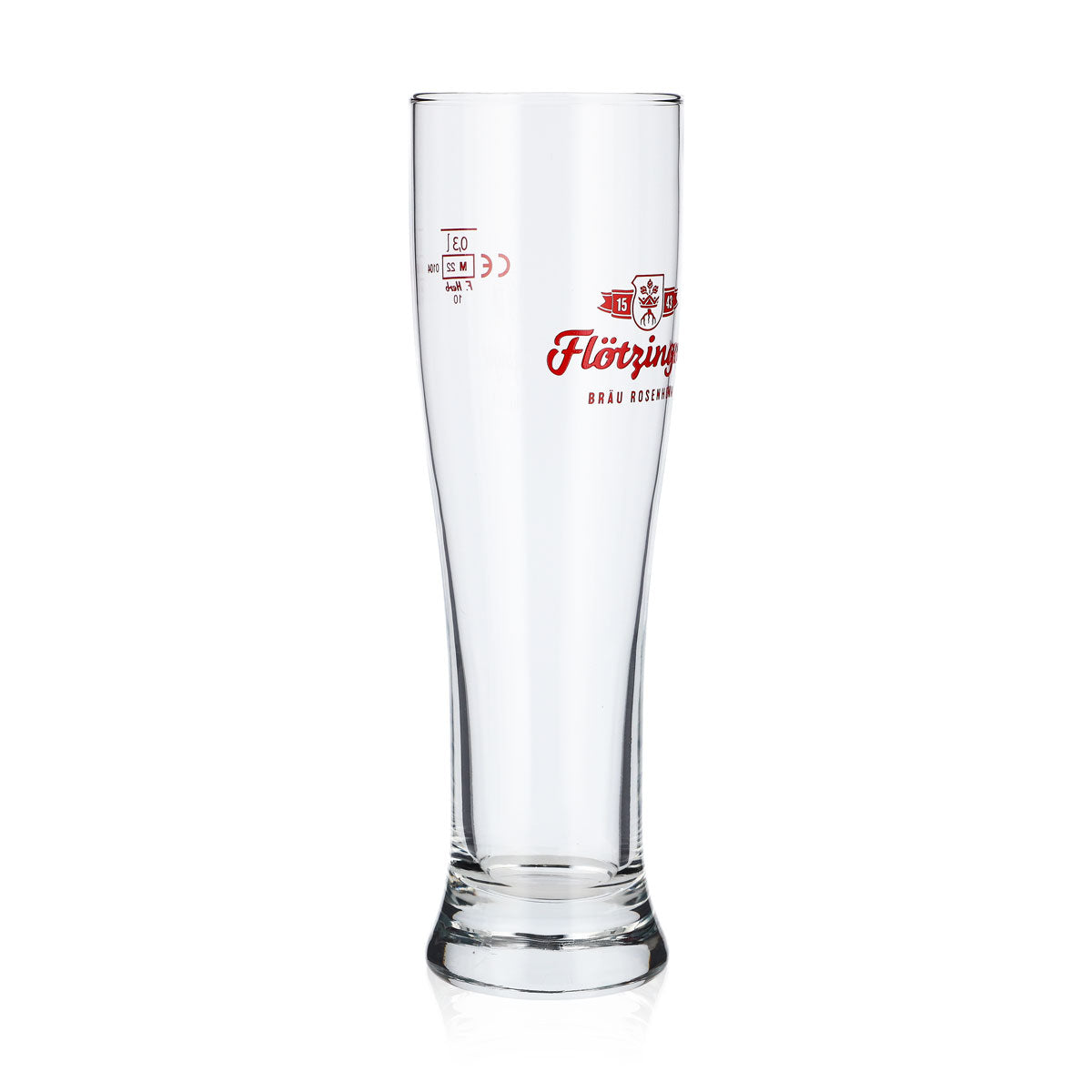 6 bicchieri da birra Flötzinger Bicchieri da birra 0,3 l Bicchiere da birra di frumento Logo rosso – Vista 3