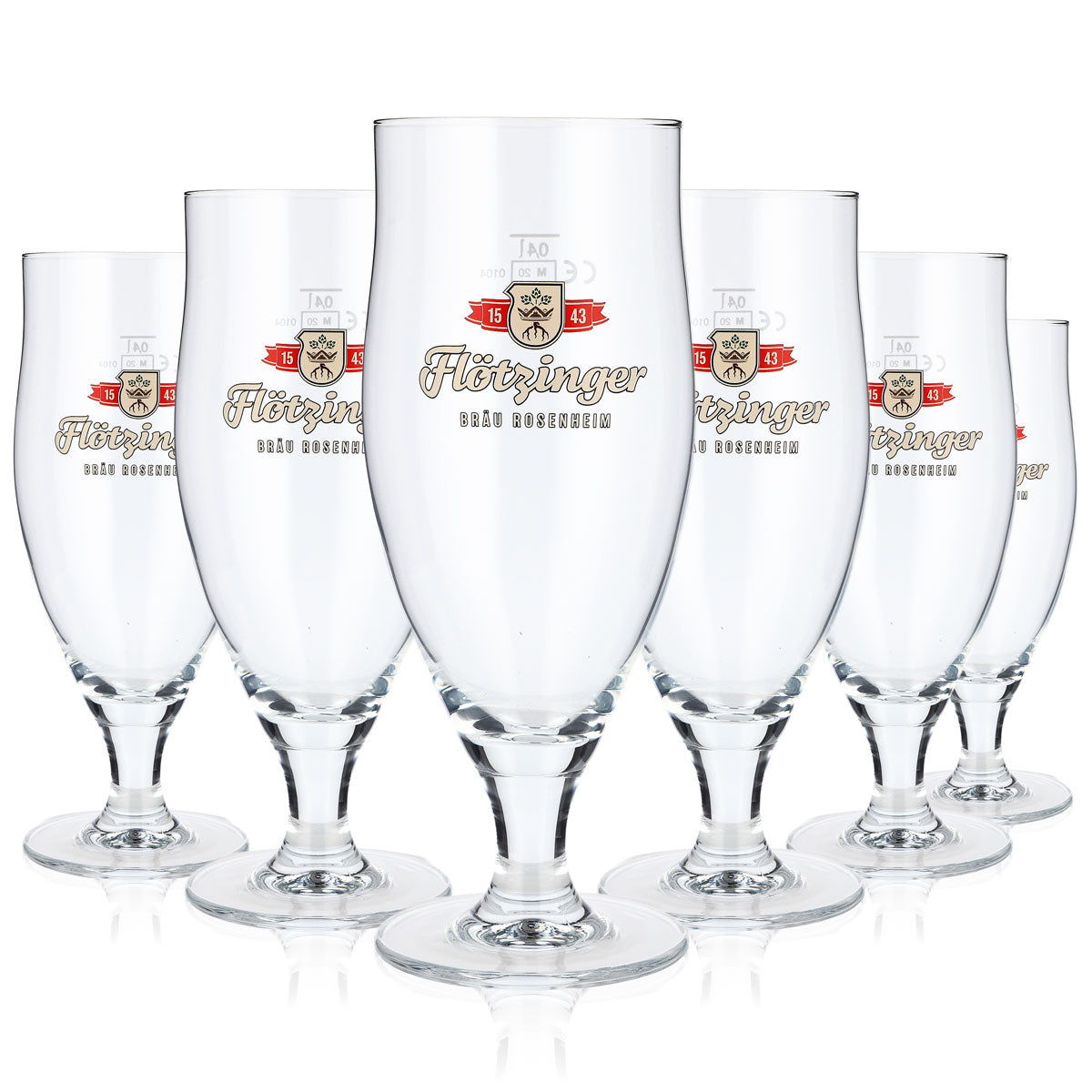 6 bicchieri da birra Flötzinger Bicchieri da birra 0,4 l Bicchieri a calice – Vista 5