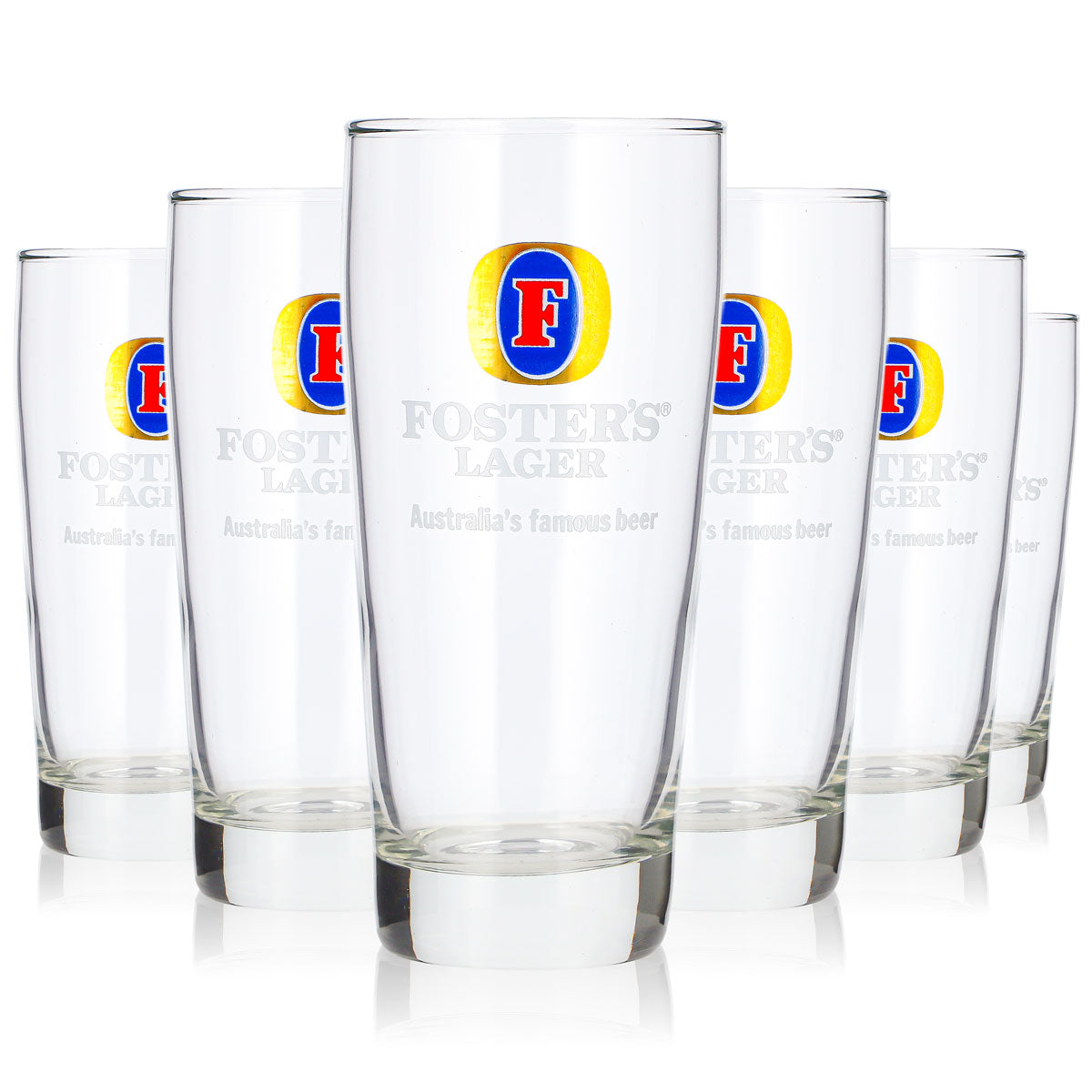 6 bicchieri da birra Fosters da 0,26 l, bicchieri da birra Willibecher, boccali da birra Seidel (set da 6)