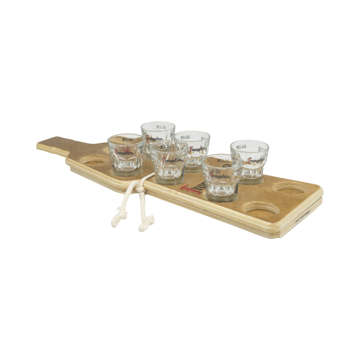 6 bicchieri Frangelico + vassoio Shot bicchieri da liquore bicchieri corti da 2 cl Stamper Shotmeter Schnapslatte