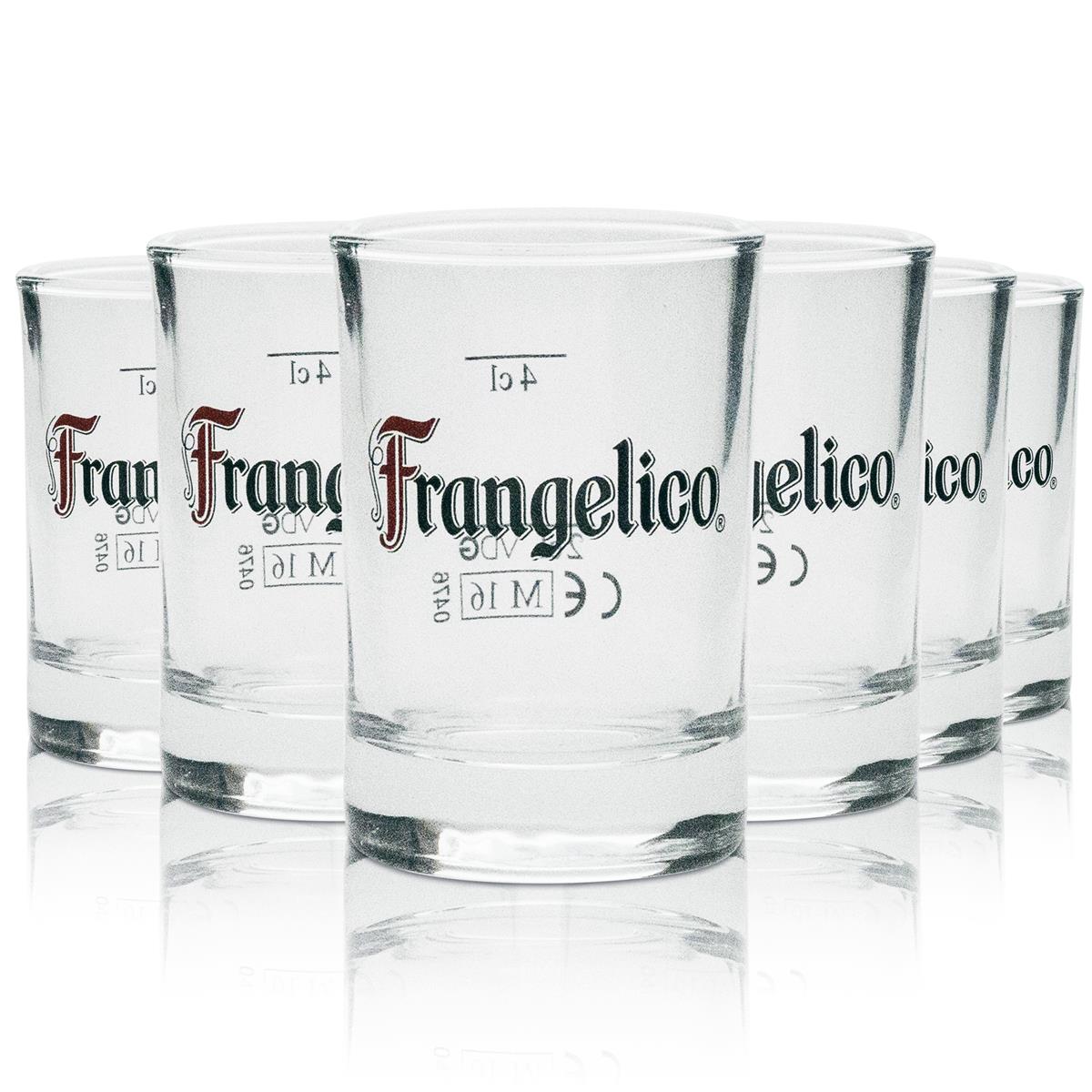 6 bicchierini da liquore Frangelico 4 cl rotondi