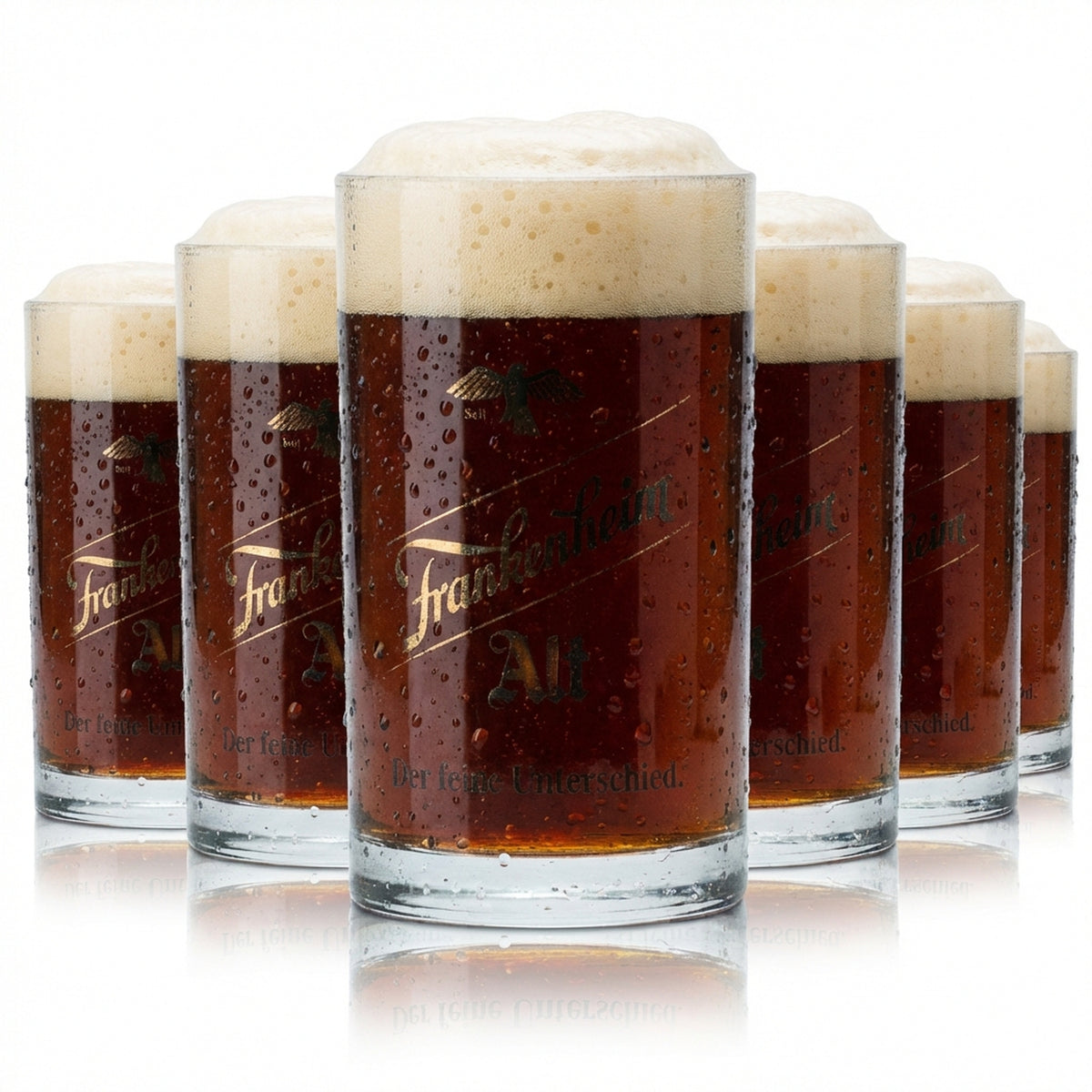 6 bicchieri Frankenheim in vetro da 0,1 l per birra Alt, calibrati, per ristorazione, pub, bar