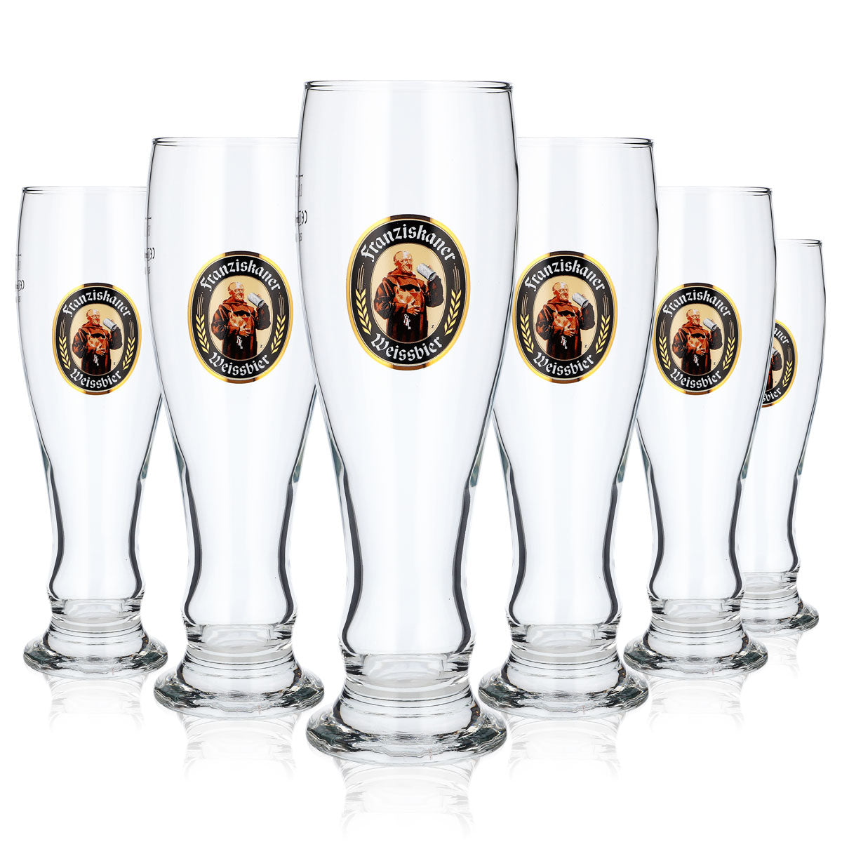 6 bicchieri da birra Franziskaner Bicchieri da birra Bicchiere da birra di frumento 0,5 l Bicchiere da birra bianca Rastal – Vista 2