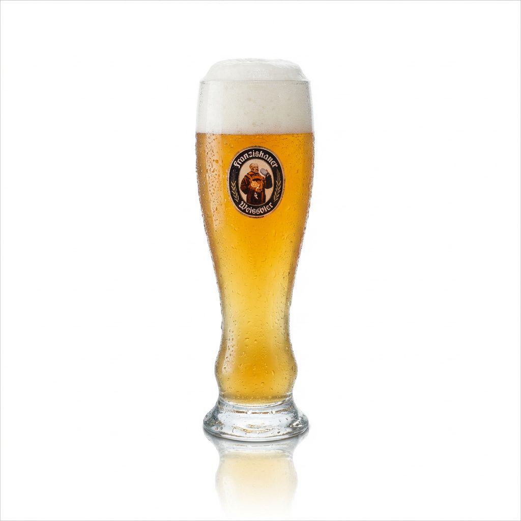 6 bicchieri da birra Franziskaner Weißbier 0,3 l Hefe Kristall Weizen calibrati per uso gastronomico – Vista 2