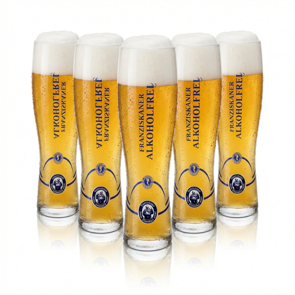 6 bicchieri da birra Franziskaner Weißbier 0,5 l lievito di frumento analcolici calibrati per uso gastronomico