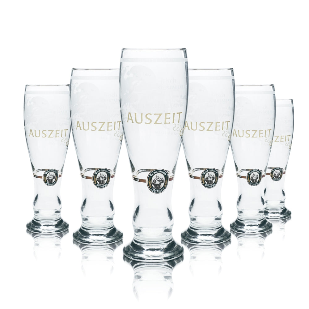 6 bicchieri da birra Franziskaner Weißbier 0,5 l lievito di frumento bicchieri da birra da collezione birrificio