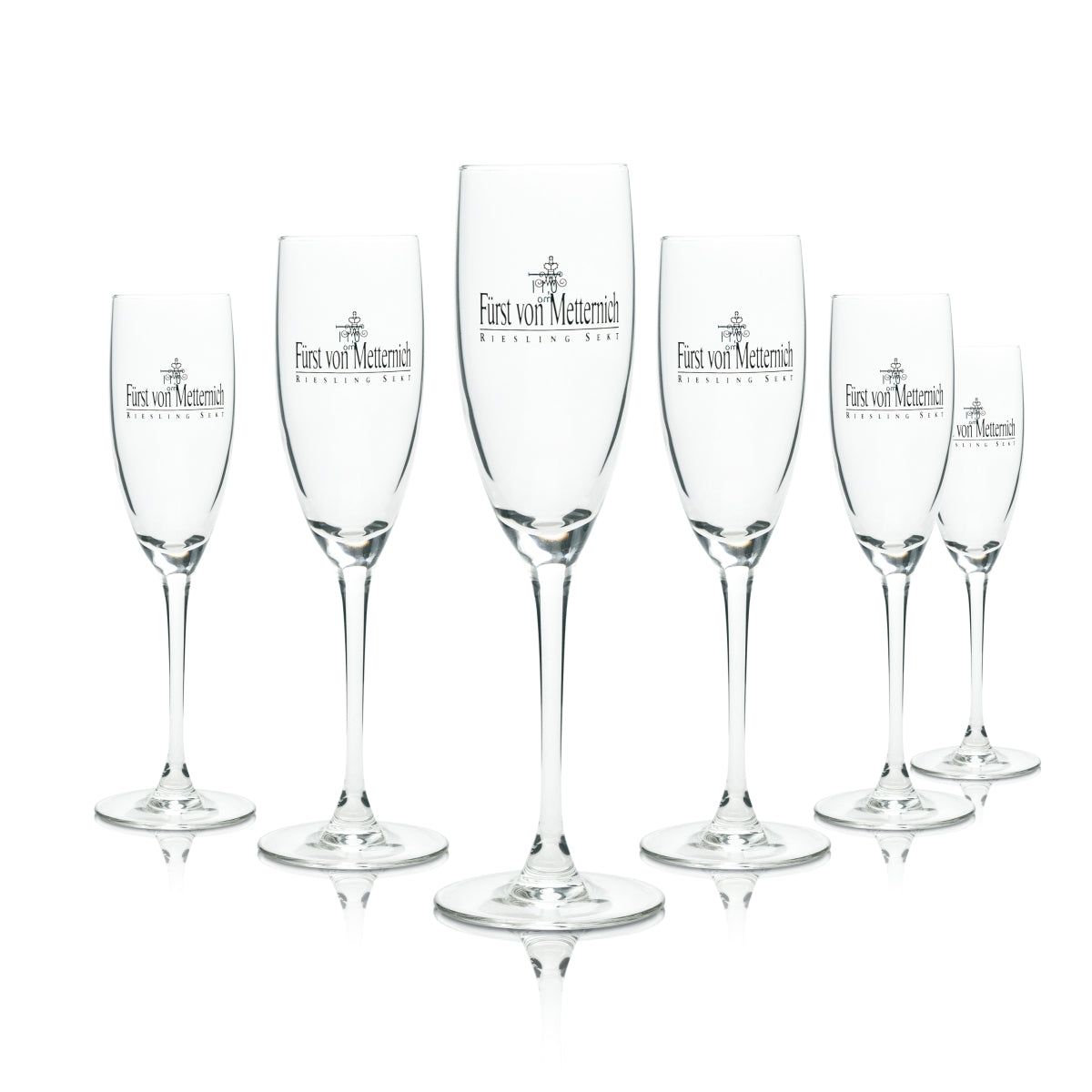 6 bicchieri da spumante Fürst von Metternich 0,1 l flûte bicchieri da champagne bicchieri a stelo flûte