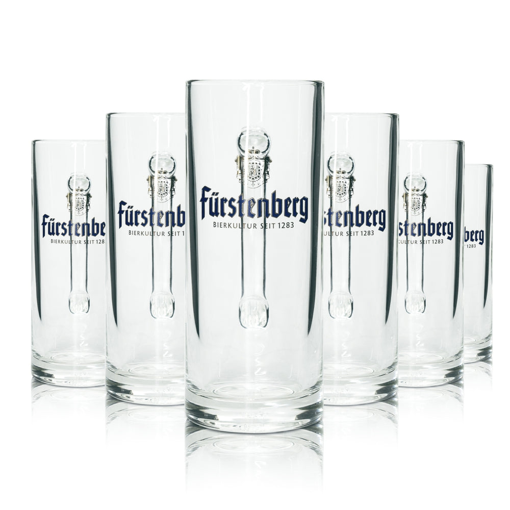 6 bicchieri da birra Fürstenberg 0,3 l boccale Seidel Rastal bicchieri con manico birrificio Beer Bar