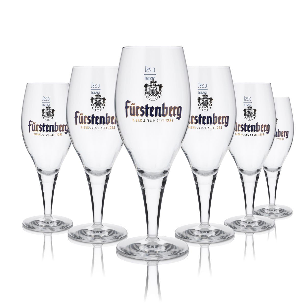 6 bicchieri Fürstenberg da 0,25 l Bicchieri da birra a calice Set di bicchieri da birra Pilstulpe Birrificio Gastronomia
