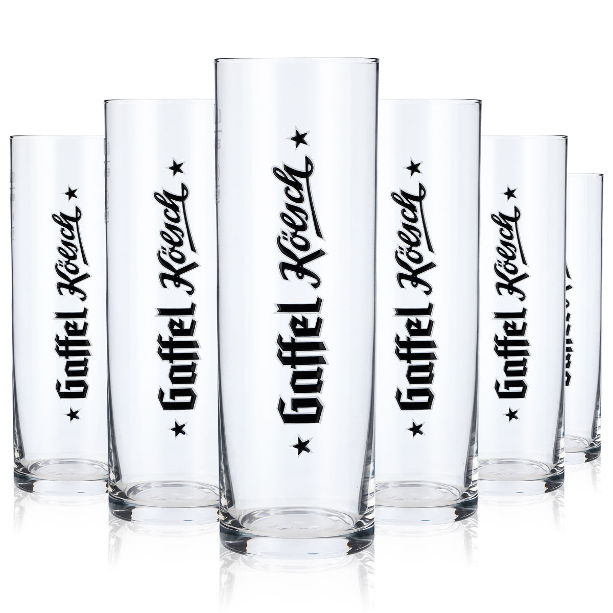 6 bicchieri da birra Gaffel da 0,2 l Bicchieri da birra Kölsch con logo verticale solo scritta Rastal – Vista 6