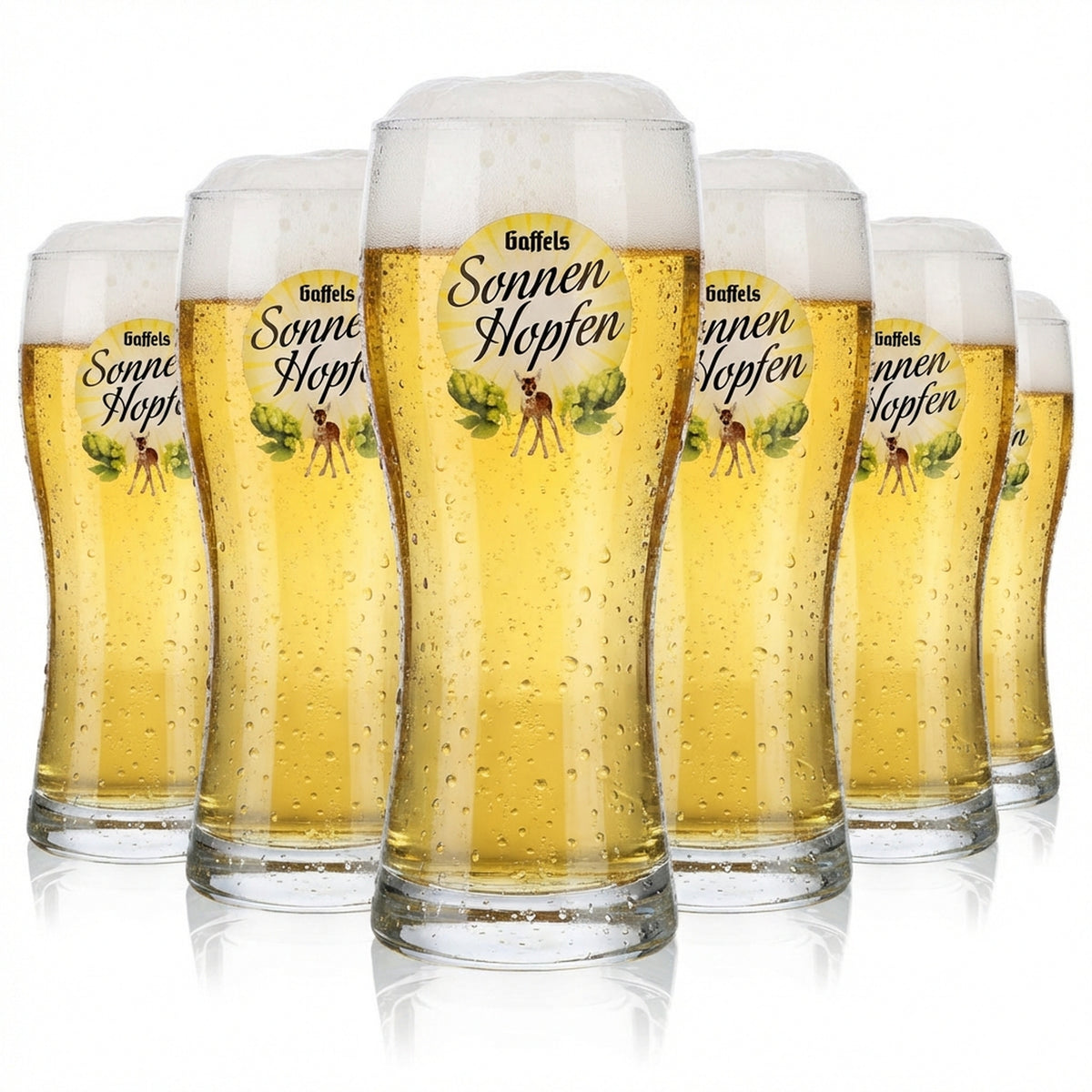 6 bicchieri da birra Gaffel 0,5 l "Sonnenhopfen" Rastal Bavaria – Vista 2