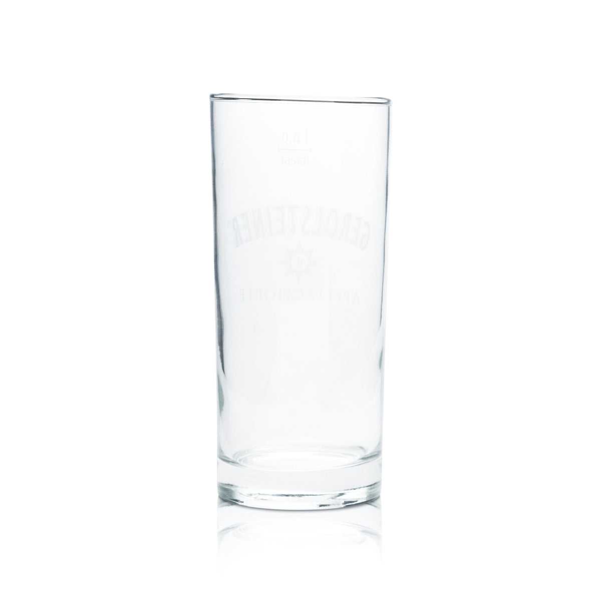 6 bicchieri Gerolsteiner da 0,4 l in vetro con bicchiere in plastica Apfelschorle Mineral Quelle Gastro – Vista 3