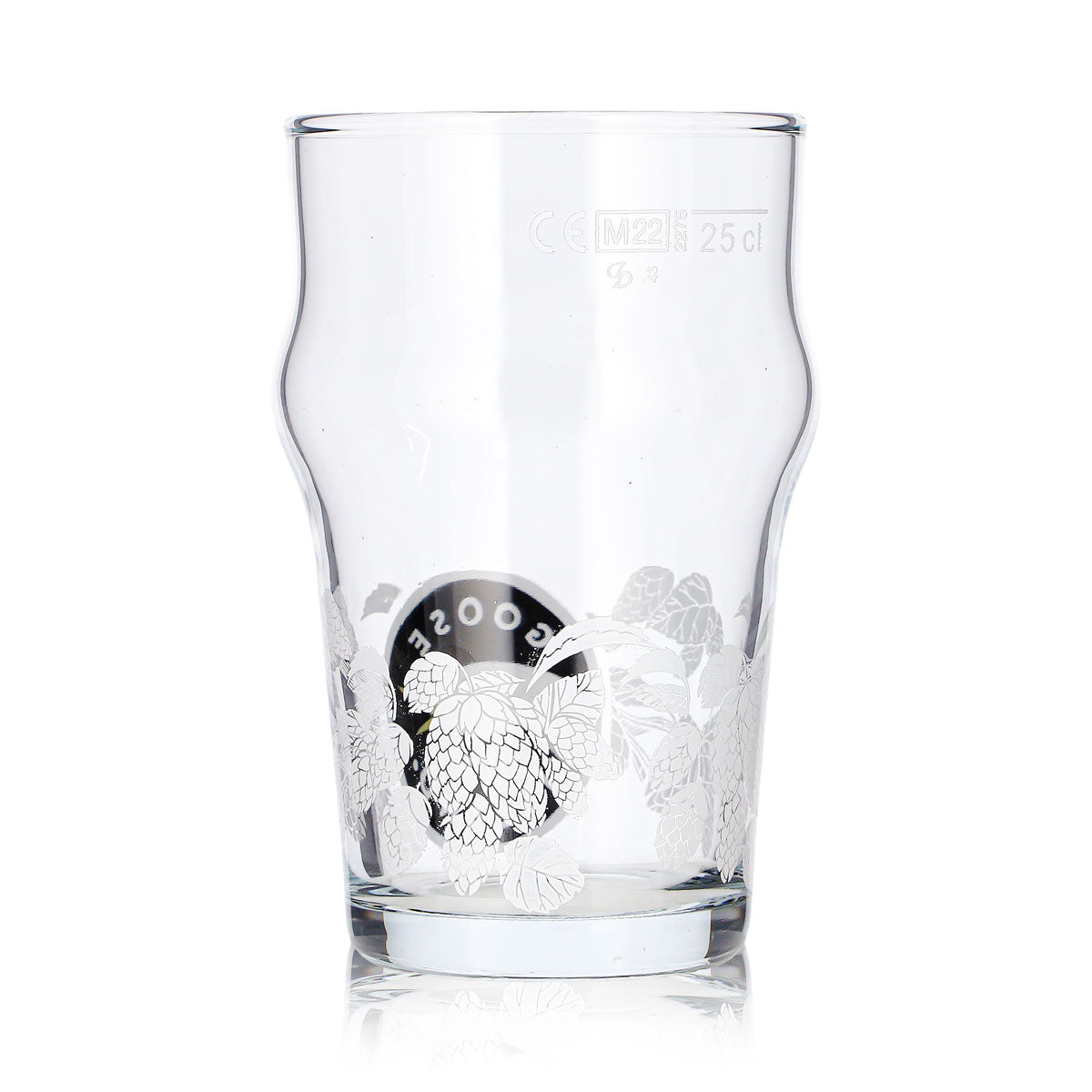 6 bicchieri da birra Goose Island da 0,25 l, modello long drink, con logo dell'oca e motivo a noci, bianco e crema – Vista 5