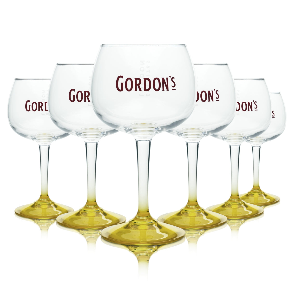 6 bicchieri da gin Gordon's 0,5 l a forma di palloncino gialli cocktail long drink tonic Il grande