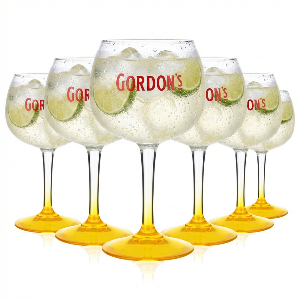 6 bicchieri da gin Gordon's Bicchieri a palloncino 0,45 l Bicchieri da gin Giallo