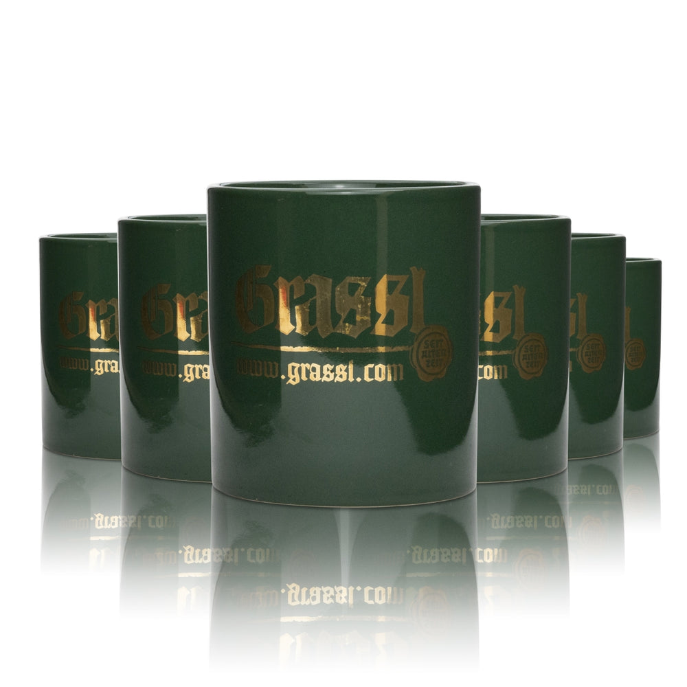6x bicchierino da grappa Grassl verde oliva scuro 0,2 l rastal