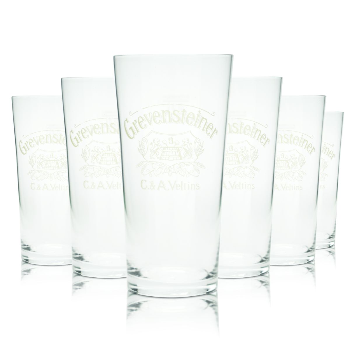 6 bicchieri da birra Grevensteiner 0,2 l Willi Becher Set di bicchieri Birrificio Veltins Gastro