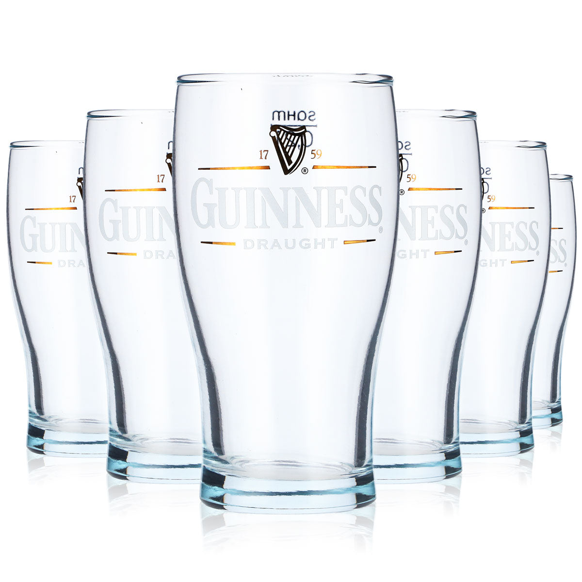 6 bicchieri da birra Guinness da 0,2 l Bicchieri da birra Tazze Irish "Draught" Sahm – Vista 5