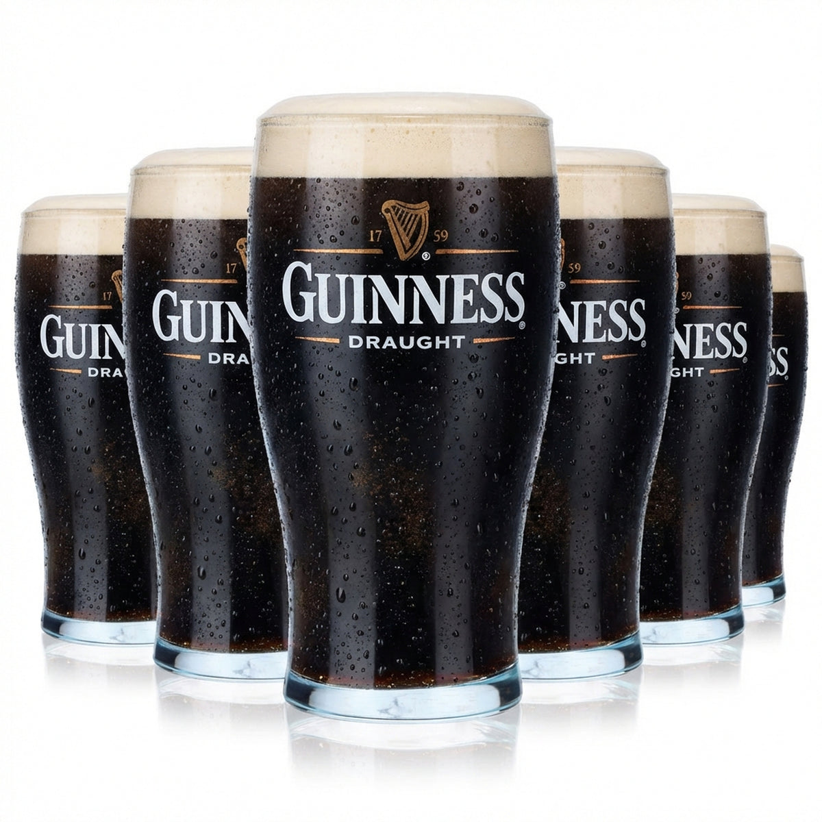6 bicchieri da birra Guinness da 0,4 l Bicchieri da birra Draught Irish Bicchieri Sahm Tulip