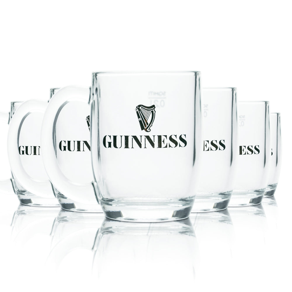 6 bicchieri Guinness 0,2 l birra Draught Stout boccale con manico bicchieri Irlanda birrificio Regno Unito