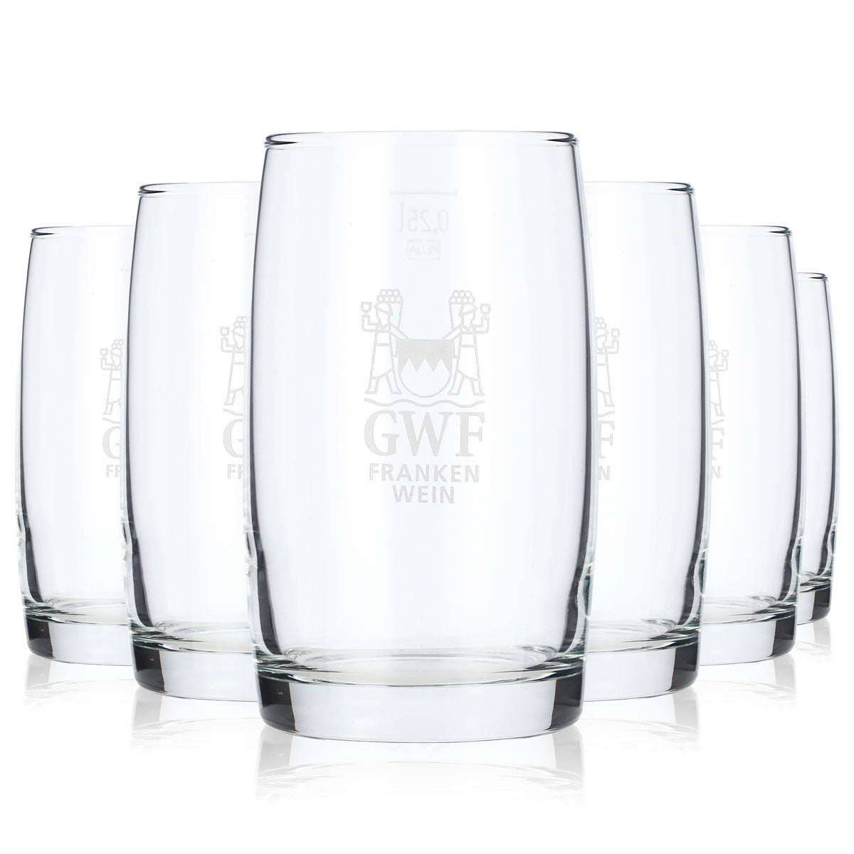 6x GWF Frankenwein Bicchiere da vino 0,25 l Bicchiere da vino Bicchiere da vignaiolo
