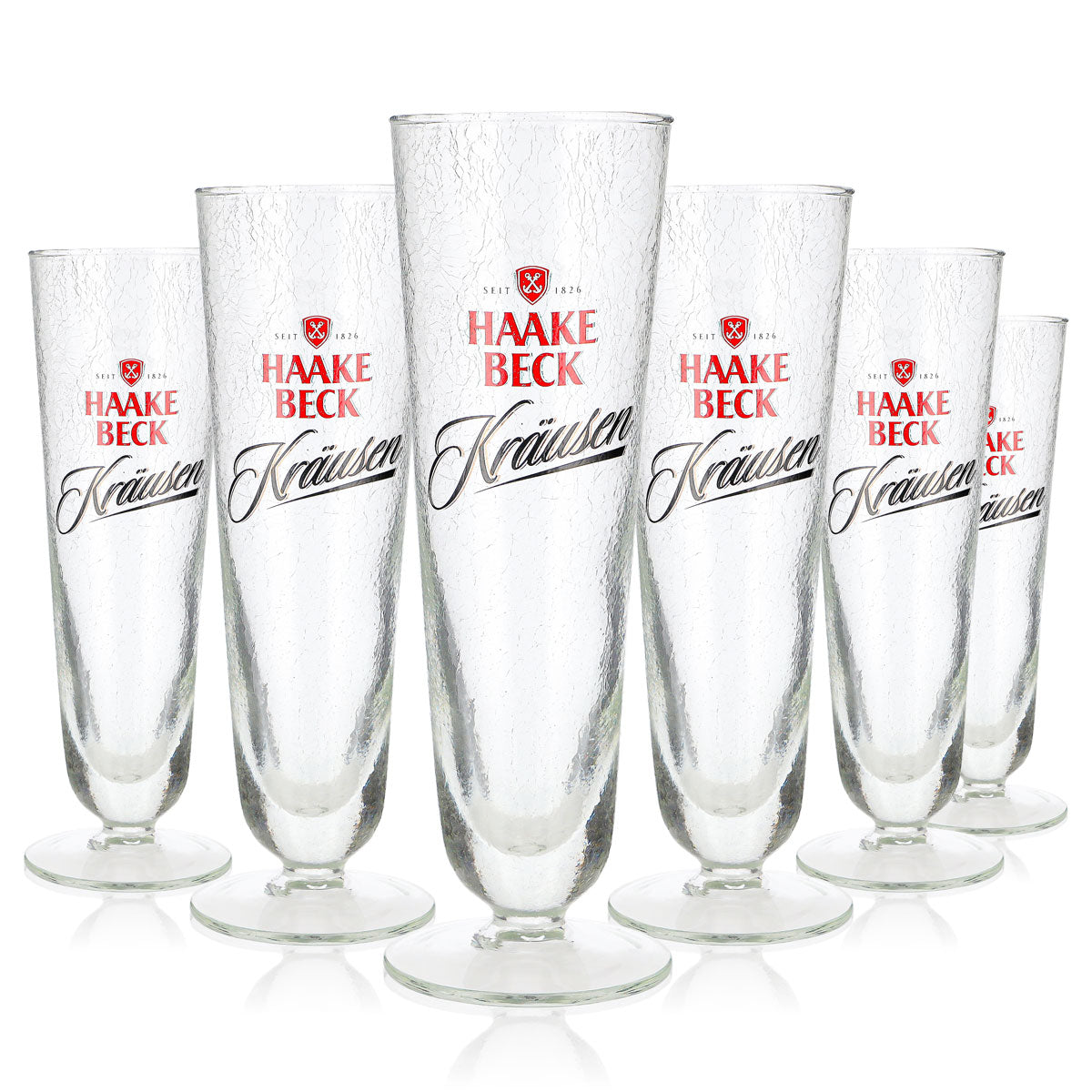 6 bicchieri da birra Haake Beck da 0,4 l, modello "Kräusen" (set da 6)