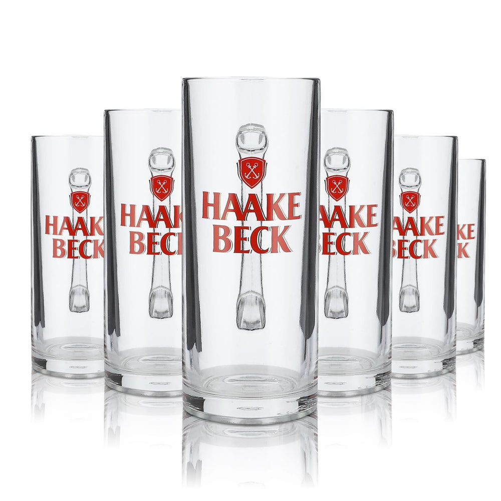 6x Haake Beck Bicchiere da birra 0,3 l Set di boccali da birra Bicchieri da birra Birreria Gastronomia