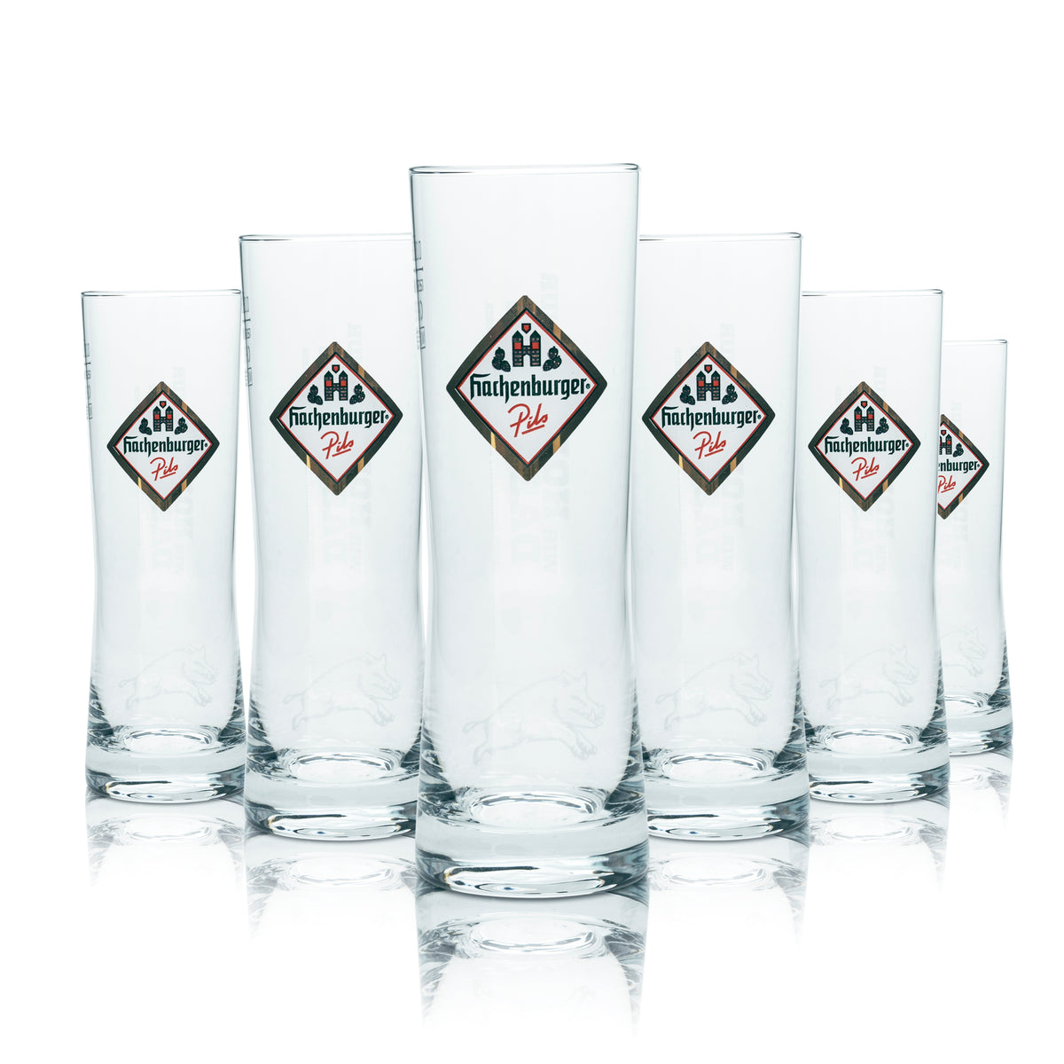 6 bicchieri da birra Hachenburger da 0,25 l, bicchieri a forma di boccale, bicchieri da bar, birra Pils – Vista 6