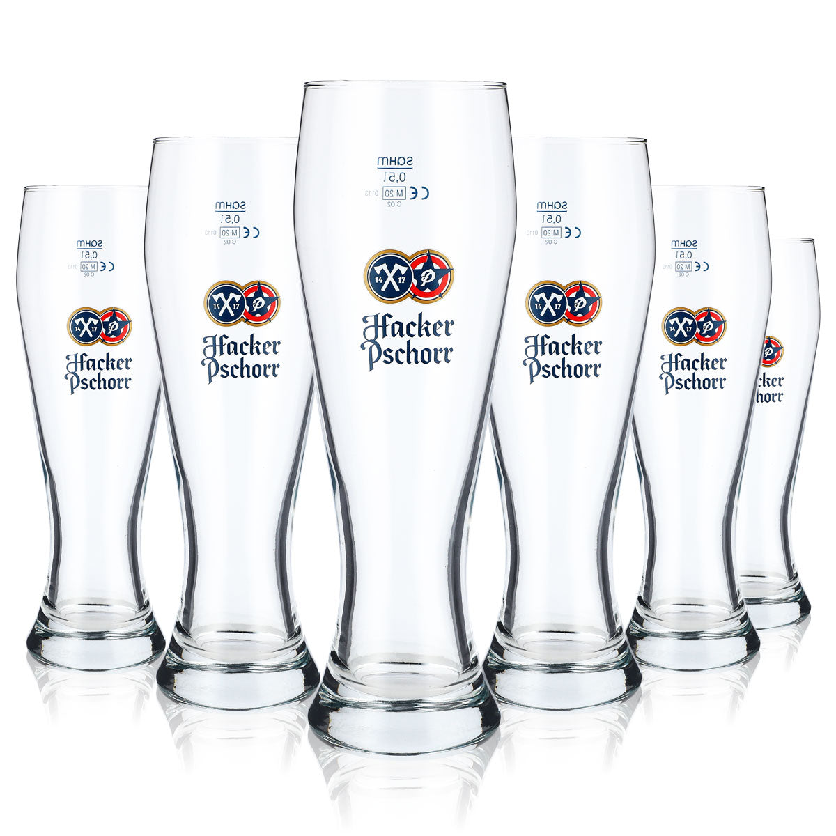 6 bicchieri da birra Hacker Pschorr da 0,5 l Bicchiere da birra bianca "Spitzingsee" Design Rastal – Vista 5