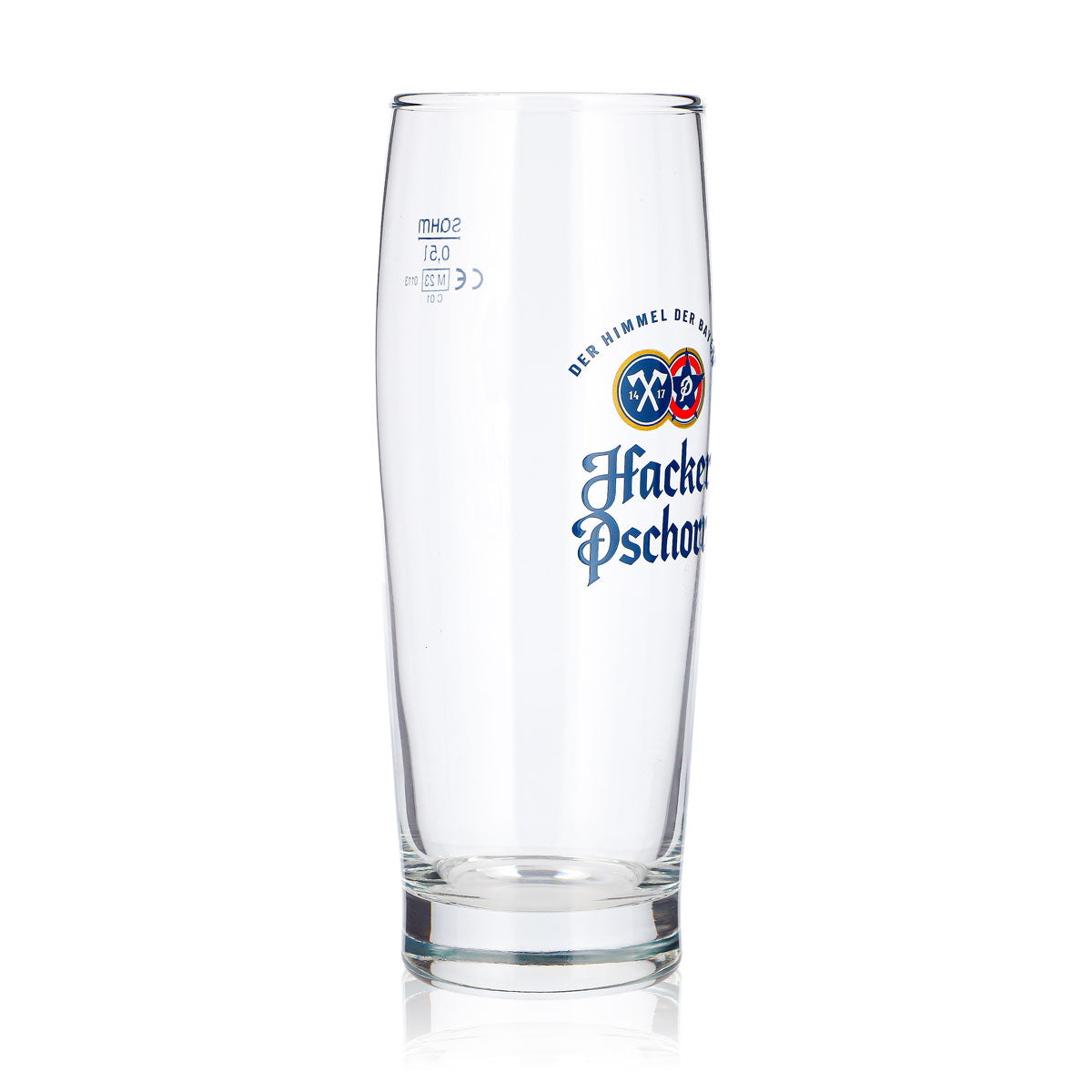6 bicchieri da birra Hacker Pschorr da 0,5 l, modello Willi con logo blu Sahm Seidel (set da 6) – Vista 3