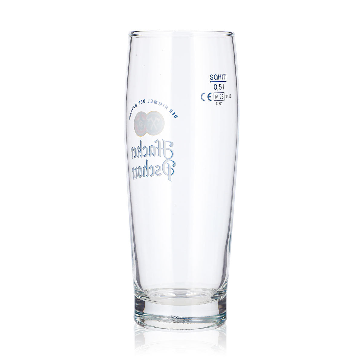 6 bicchieri da birra Hacker Pschorr da 0,5 l, modello Willi con logo blu Sahm Seidel (set da 6) – Vista 4