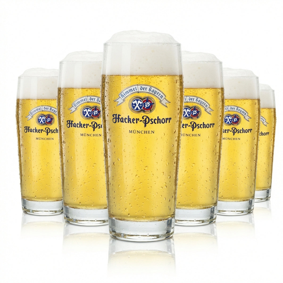 6 bicchieri da birra Hacker Pschorr 0,5 l Willi Becher Himmel der Bayern