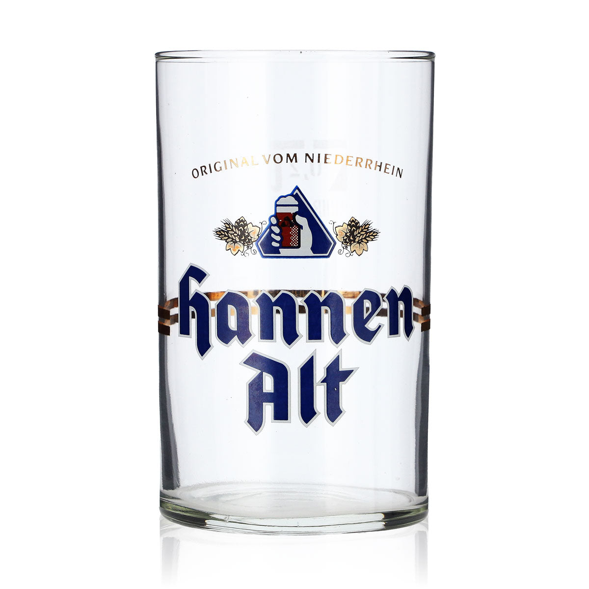 6 bicchieri da birra Hannen Alt da 0,2 l con strisce e mano nel logo sahm – Vista 2