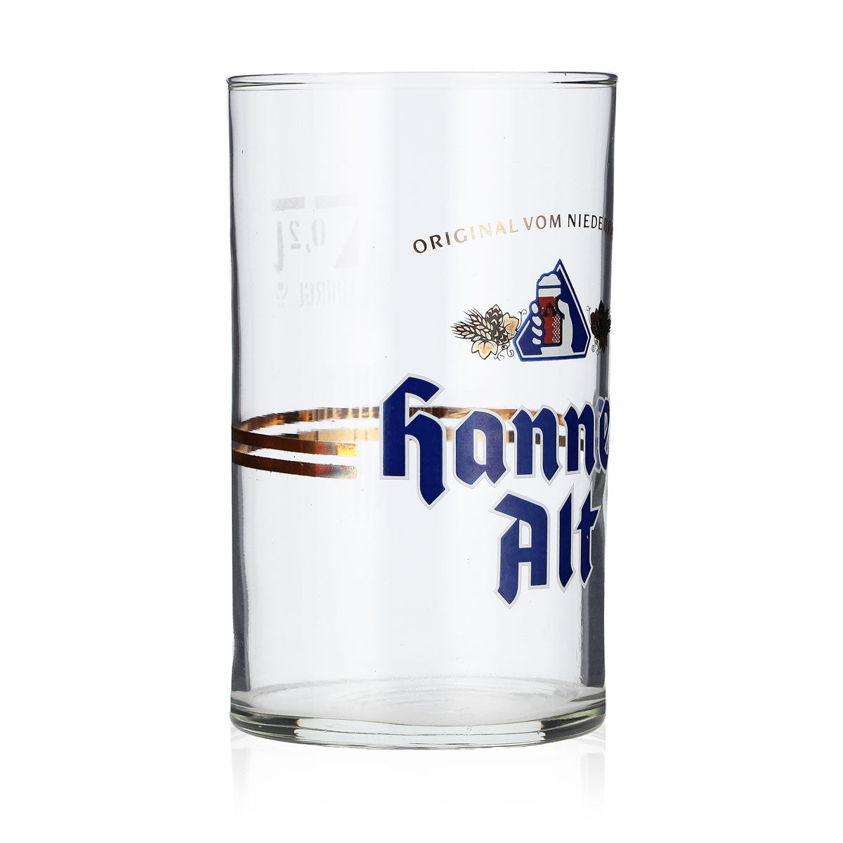 6 bicchieri da birra Hannen Alt da 0,2 l con strisce e mano nel logo sahm – Vista 3