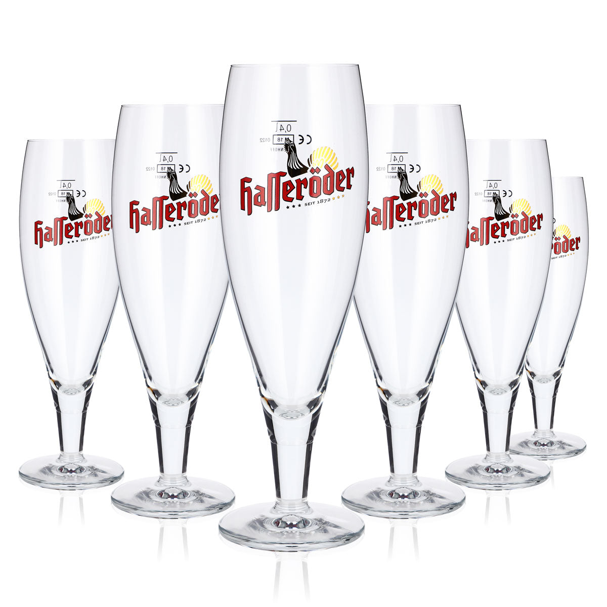6 bicchieri da birra Hasseröder da 0,4 l, modello "Tulipano", serie "Allegro" di Ritzenhoff