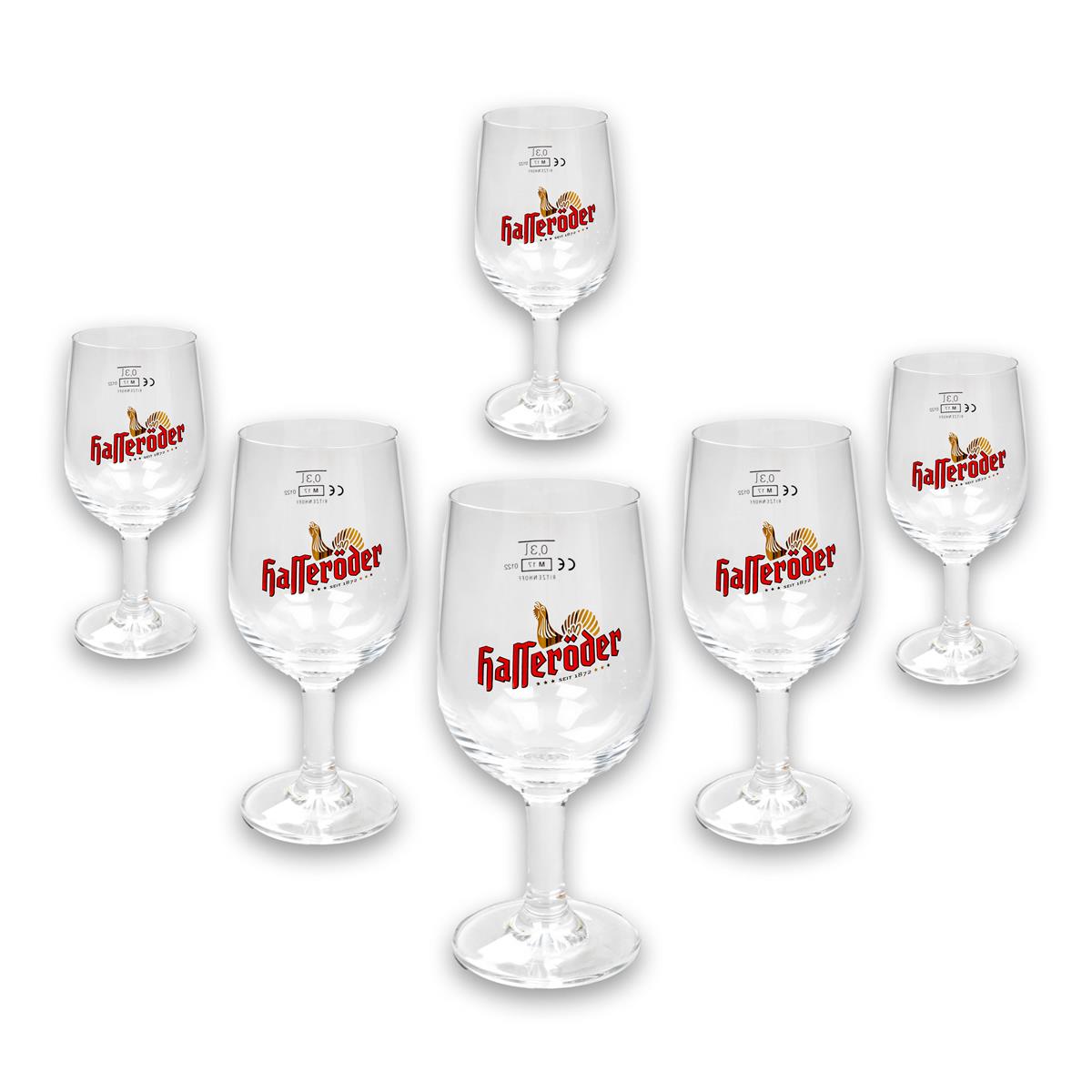 6 bicchieri da birra Hasseröder da 0,3 l
