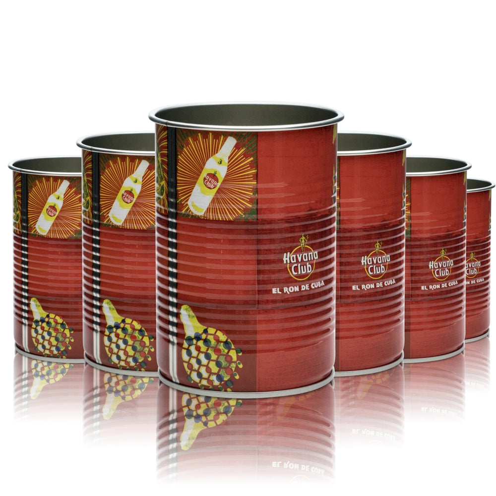 6x Havana Bicchiere 0,35 l in metallo con base in plastica per cocktail, long drink, finger food e snack da bar