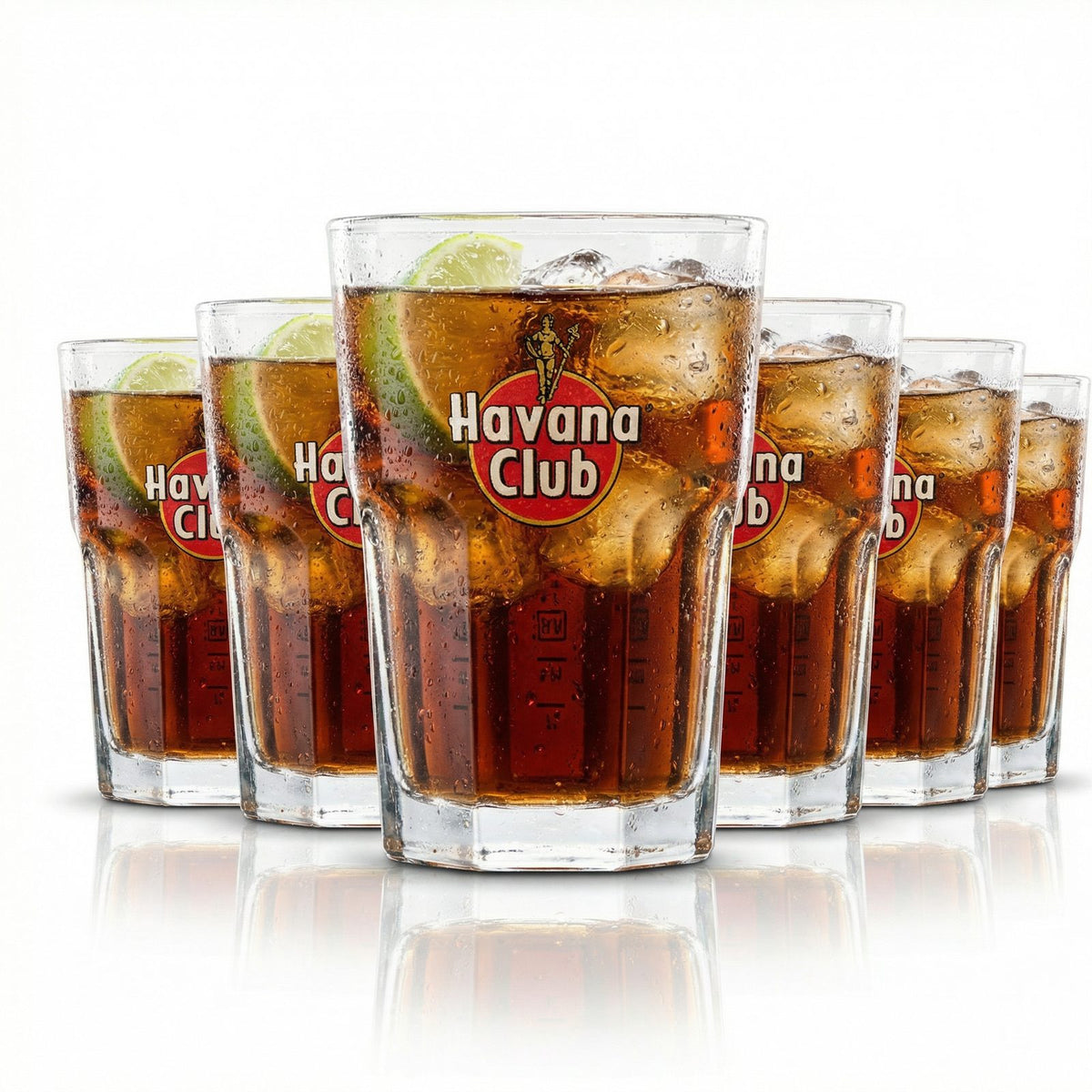 6 bicchieri da long drink Havana Club 0,34 l – Set cocktail Cuba Libre con linea di livello – Vista 2